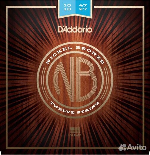 D'addario NB1047-12 Nickel Bronze комплекст струн