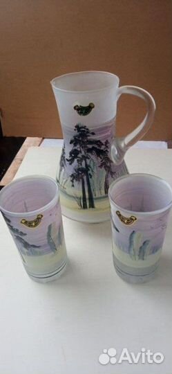 Вазы для фруктов, графин, блюдо. Стекло