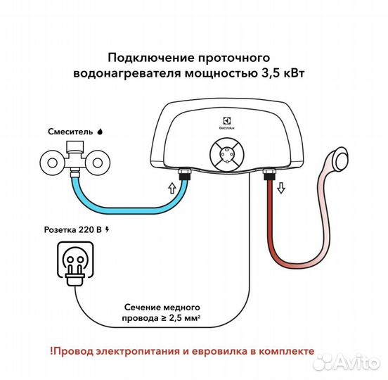 Нагреватель воды проточный