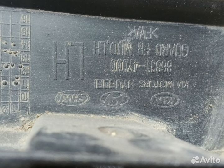 Rio 3 QB Хетчбек Левый Задний Брызговик Kia