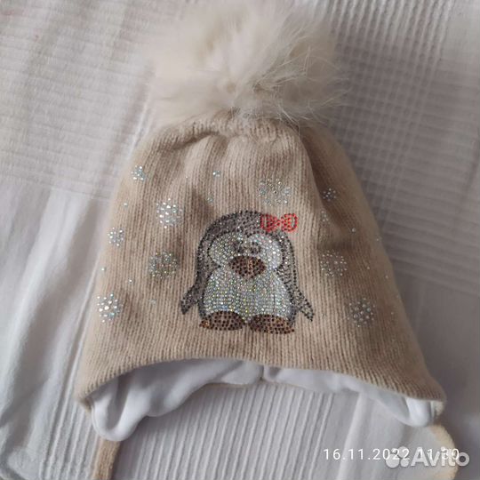 Шапка зимняя для девочки на 2 года