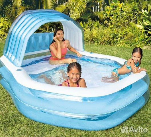 Детский надувной бассейн intex 229*191*135см,Новый