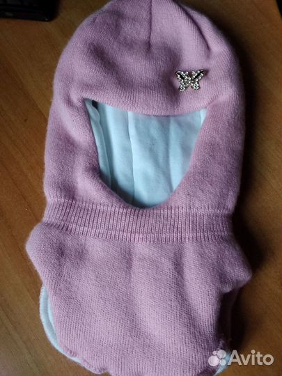 Шапка шлем для девочки 54