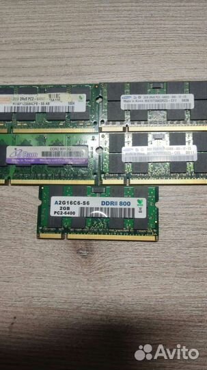 Оперативная память для ноутбука DDR2,DDR3 2 Gb,4Gb