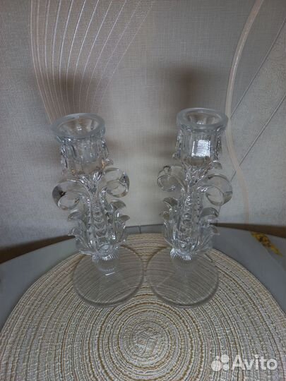 Подсвечники хрустальные СССР