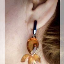 Серьги с цирконием + подвеска в подарок