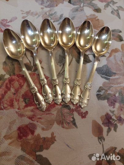 Столовые приборы мельхиор. Роза. Разные