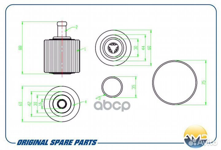 Фильтр масляный toyota (Rav 4 III A30) (2,0) (2