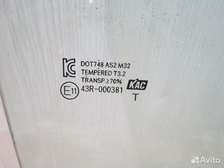 Стекло заднее правое Hyundai Solaris