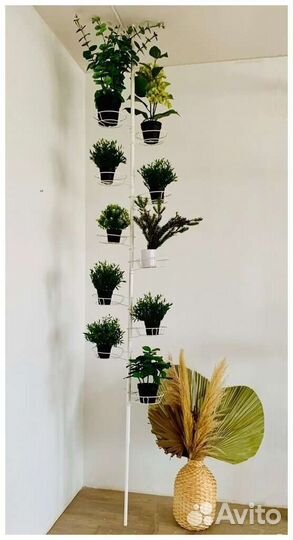 Подставка для цветов от потолка до пола