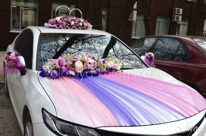 Украшение на машину на свадьбу