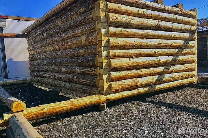 Сруб баньки 6/4+2м