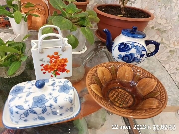 Винтажное керамическое блюдо. Глазурь