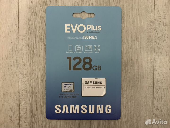 Карта памяти Samsung MicroSD Evo plus 128gb