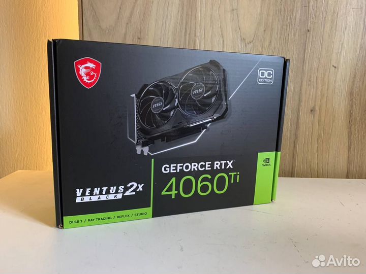 Видеокарта MSI GeForce RTX 4060 Ti Ventus 2X black