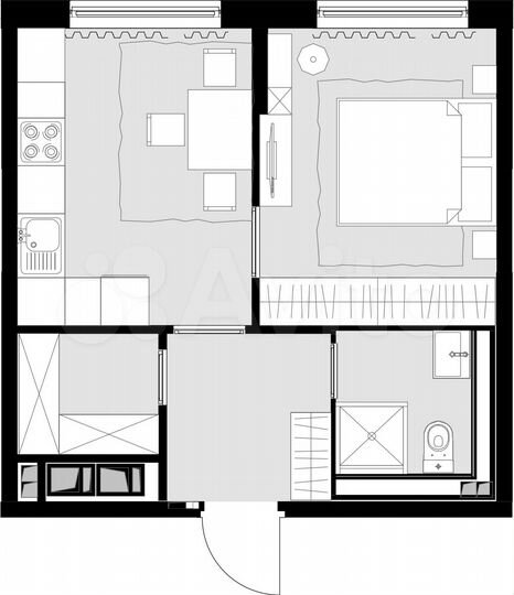 1-к. квартира, 33,3 м², 21/28 эт.
