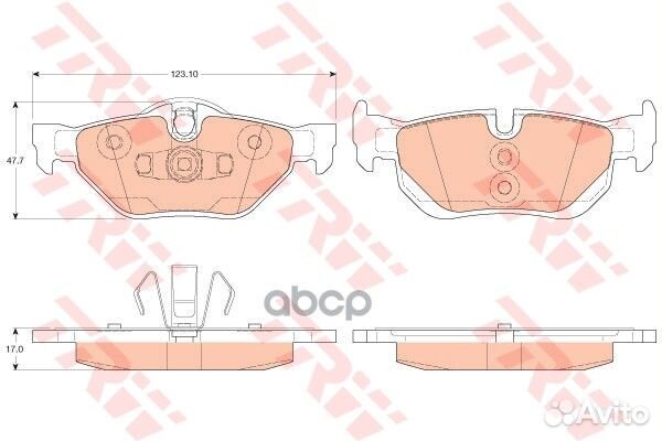 Колодки задние BMW E81/E87/E90 all 06- TRW GDB