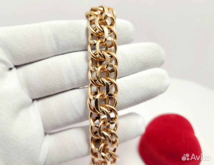 Золтой браслет Бисмарк 75,5гр
