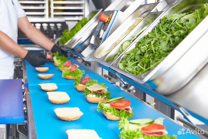 Сборка сендвичей, роллы (операторы линии)