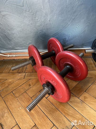 Штанга и гантели разборные бу
