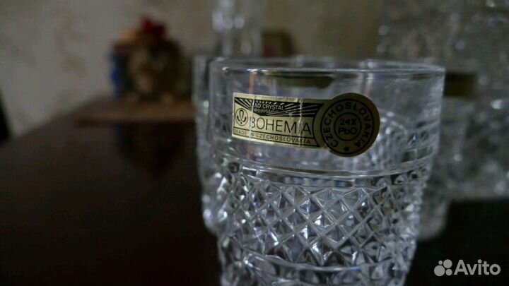 Хрустальный набор для виски. Чехословакия. Bohemia