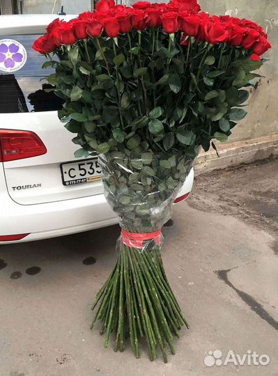 Высокие розы Доставка цветов