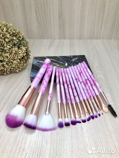 Набор профессиональных кистей для макияжа 15 шт