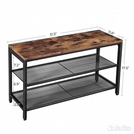 Обувница в стиле Лофт. Этажерка для обуви