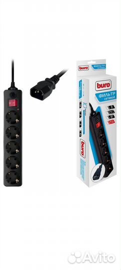 Фильтр сетевой buro 500sh-1.8-ups-b
