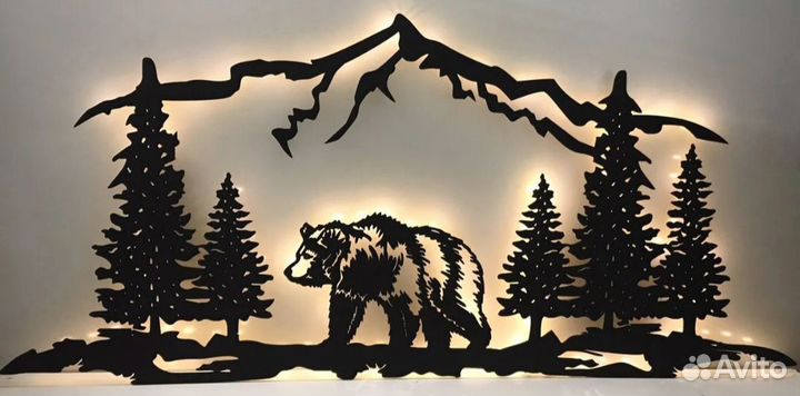 Декоративное панно на стену из дерева