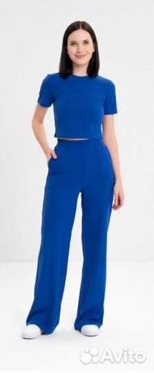 Женский летний костюм с брюками палаццо