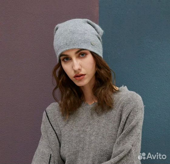 Женская шапка бини зима