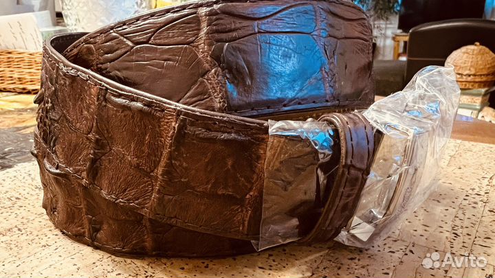 Ремень мужской из натуральной кожи крокодила