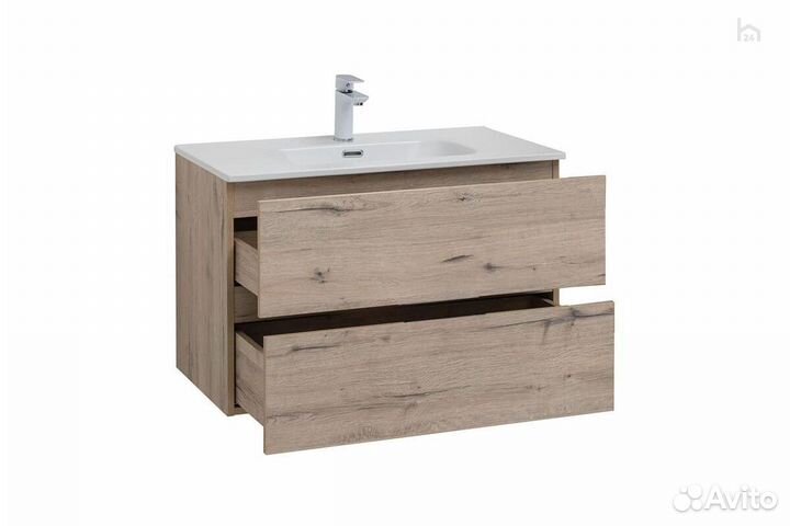 Тумба под раковину для ванной 80 (2 ящика) Алвита