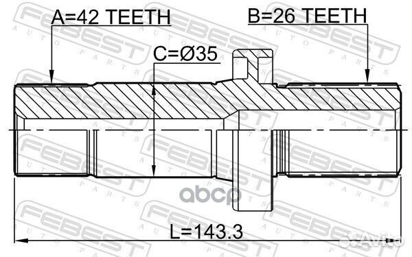 Полуось правая VW transporter V 2312-TRT5RH 231