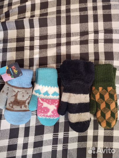 Шапки варежки