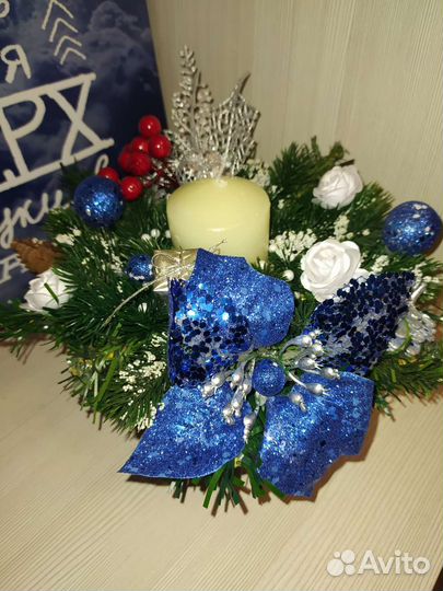 Новогодний подсвечник, новогодний декор