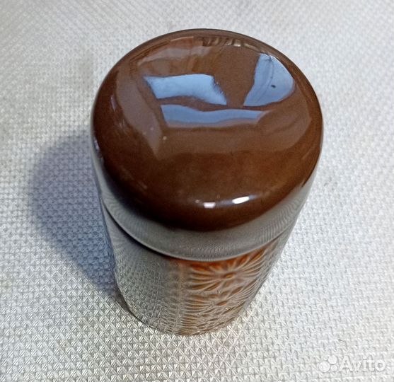 Керамическая кубышка для хранения чая СССР