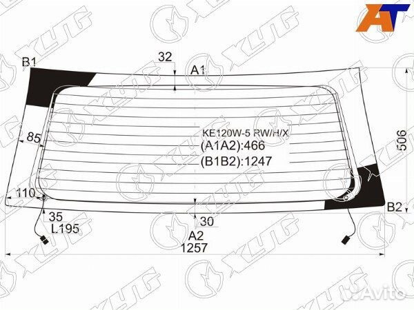 Стекло заднее toyota corolla fielder