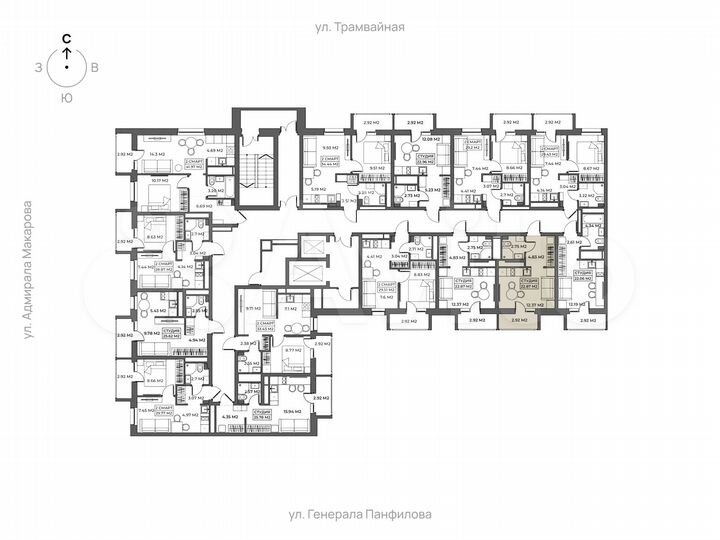 Апартаменты-студия, 22,9 м², 9/19 эт.