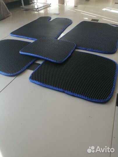 Коврики Eva в салон ваз 2106/2107 черный/синий