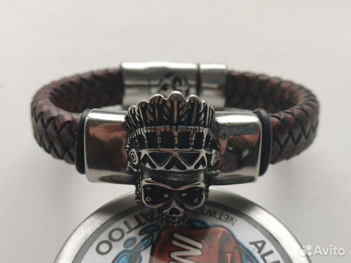 Кожаный браслет мужской