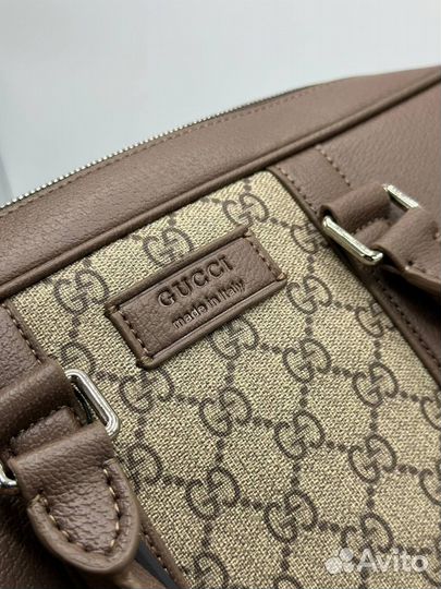 Мужской кожаный портфель Gucci