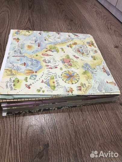 Огромный пакет листов для скрапбугинка