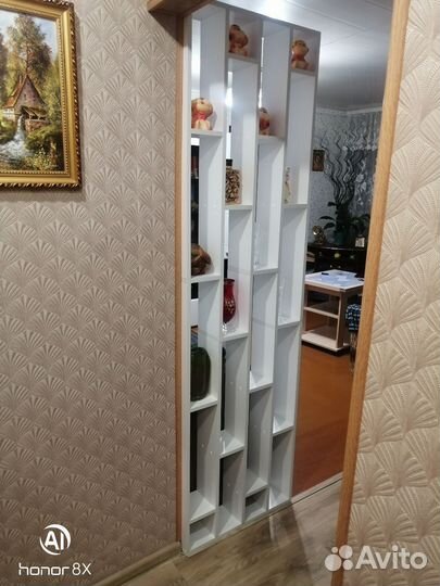 Стеллаж деревянный белый