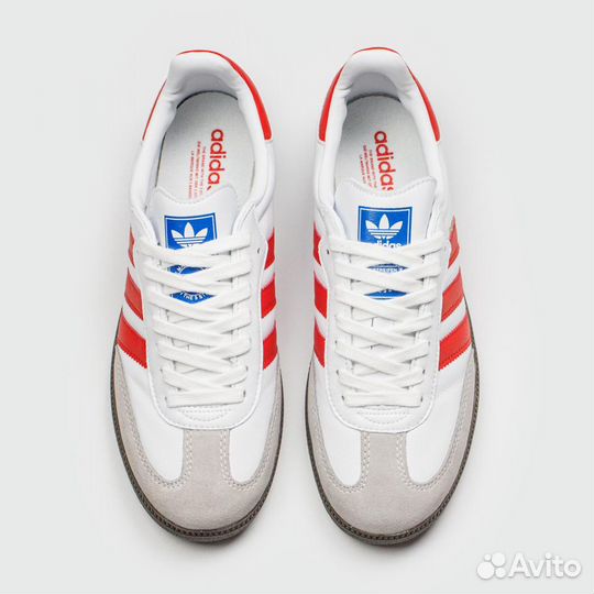 Кроссовки Adidas Samba OG White Red Str