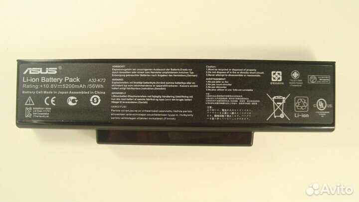 Новый аккумулятор для Asus K72 A72 X72