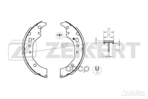 Колодки торм. бараб. задн. Toyota Allion (T26