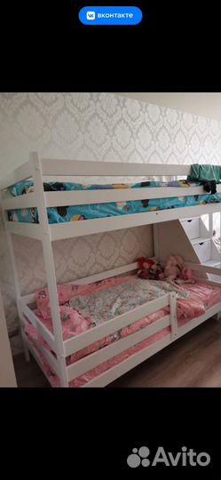 Детская кровать белая