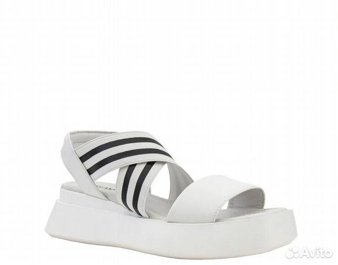 Женские босоножки, натуральная кожа; текстиль, цв